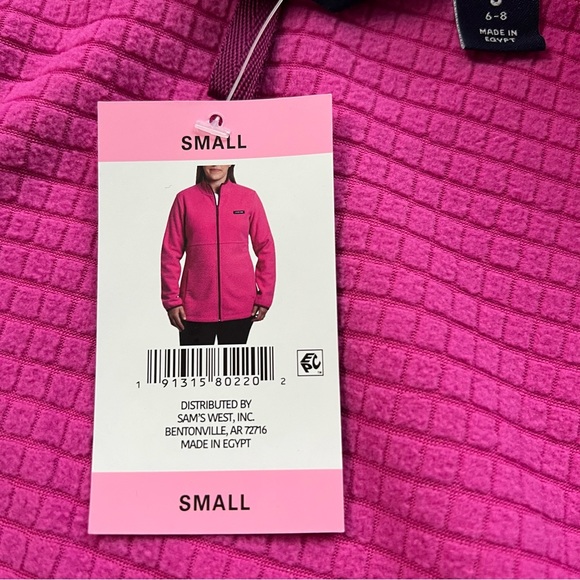 NWT Lands' End Ladies Grid Fleece Zip Up Jacket Size Small - Picture 11 of 12